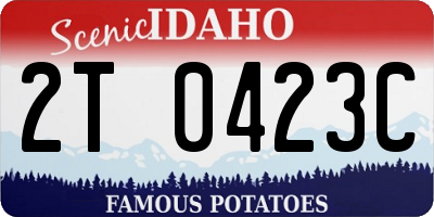 ID license plate 2T0423C