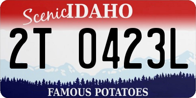 ID license plate 2T0423L