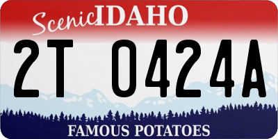 ID license plate 2T0424A