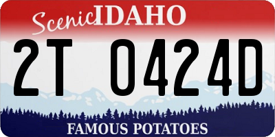 ID license plate 2T0424D
