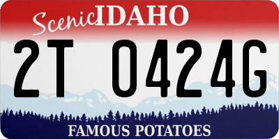 ID license plate 2T0424G