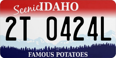 ID license plate 2T0424L