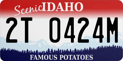 ID license plate 2T0424M