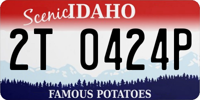 ID license plate 2T0424P