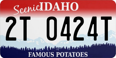 ID license plate 2T0424T