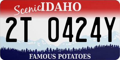 ID license plate 2T0424Y