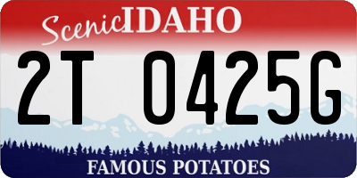 ID license plate 2T0425G