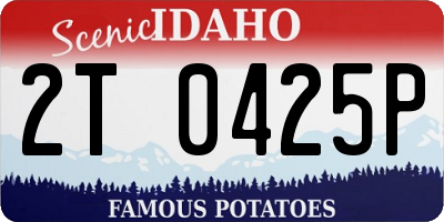 ID license plate 2T0425P