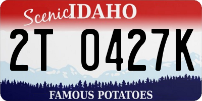 ID license plate 2T0427K