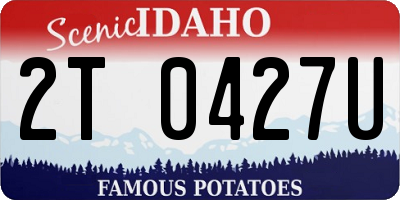ID license plate 2T0427U
