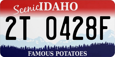 ID license plate 2T0428F
