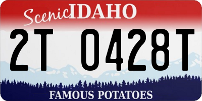 ID license plate 2T0428T