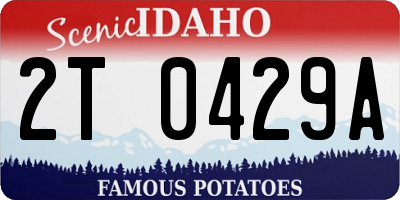 ID license plate 2T0429A