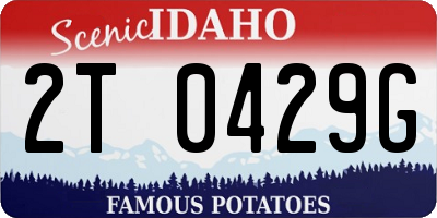 ID license plate 2T0429G