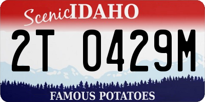 ID license plate 2T0429M