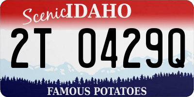 ID license plate 2T0429Q