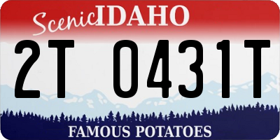 ID license plate 2T0431T