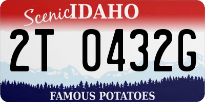 ID license plate 2T0432G