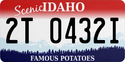ID license plate 2T0432I