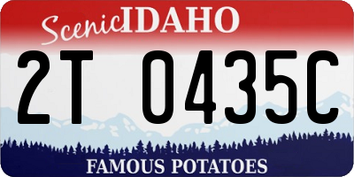 ID license plate 2T0435C