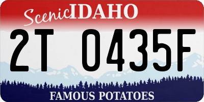 ID license plate 2T0435F