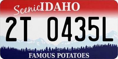 ID license plate 2T0435L