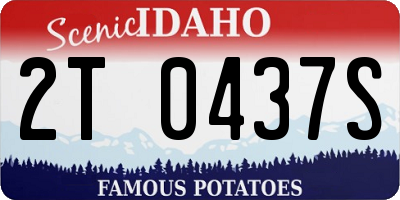 ID license plate 2T0437S