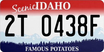 ID license plate 2T0438F