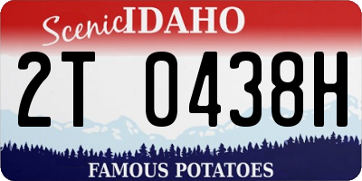 ID license plate 2T0438H