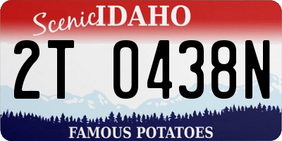 ID license plate 2T0438N