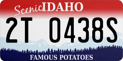 ID license plate 2T0438S