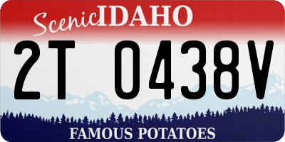 ID license plate 2T0438V