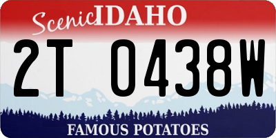 ID license plate 2T0438W
