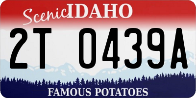 ID license plate 2T0439A