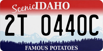 ID license plate 2T0440C