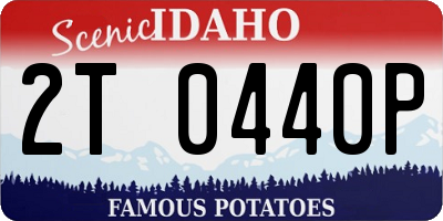 ID license plate 2T0440P
