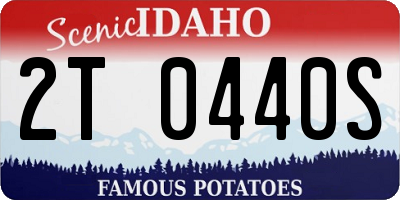 ID license plate 2T0440S