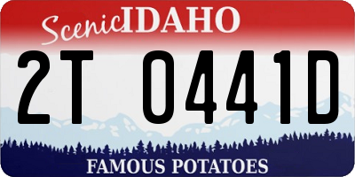 ID license plate 2T0441D