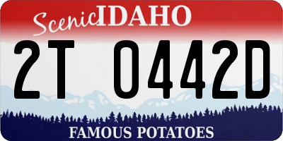 ID license plate 2T0442D