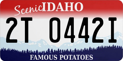ID license plate 2T0442I