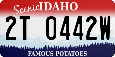 ID license plate 2T0442W