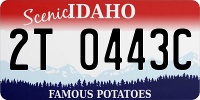 ID license plate 2T0443C