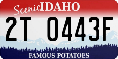 ID license plate 2T0443F