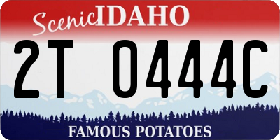 ID license plate 2T0444C