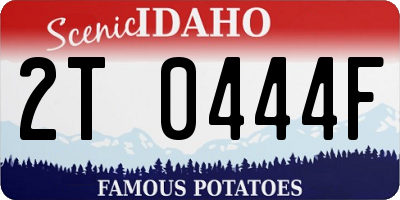 ID license plate 2T0444F