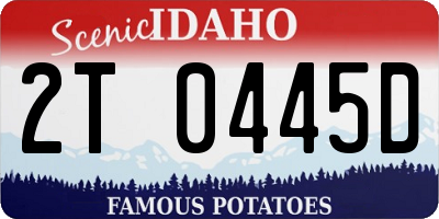 ID license plate 2T0445D