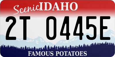 ID license plate 2T0445E