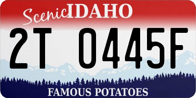 ID license plate 2T0445F
