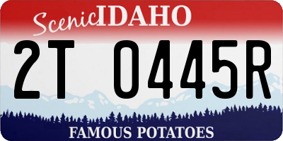 ID license plate 2T0445R