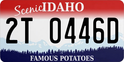 ID license plate 2T0446D